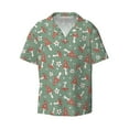 thumbnail image 1 of Balery Retro Hippie Groovy Mushroom Men's Casual Button Down Shirt Short Sleeve Textured Summer Cuban Beach Shirts-Medium, 1 of 7