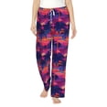 thumbnail image 1 of Balery Retro Palms print Women's Pajama Pants,Ultra Lightweight Pjs,Lounge Pant-X-Large, 1 of 9