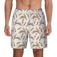 thumbnail image 1 of Balery Retro Rabbit Mens Swim Trunks Swim Shorts for Men Quick Dry Inseam Beach Shorts with Compression Liner Pocket-Medium, 1 of 9