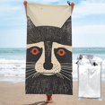thumbnail image 1 of Balery Retro Raccoon Graphic Print Print Towels - Luxurious Jumbo Bath Sheet - Highly Absorbent and Quick Dry Extra Large Bath Towel - Super Soft Hotel Quality Towel-, 1 of 8