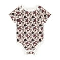 thumbnail image 1 of Balery Retro Red Black Roses Pattern Baby Climbing Clothes Infant Bodysuit Cute Infant Bodysuit Baby Romper-12 Months, 1 of 7