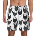 thumbnail image 1 of Balery Retro Rooster Mens Swim Trunks Swim Shorts for Men Quick Dry Inseam Beach Shorts with Compression Liner Pocket-XX-Large, 1 of 9