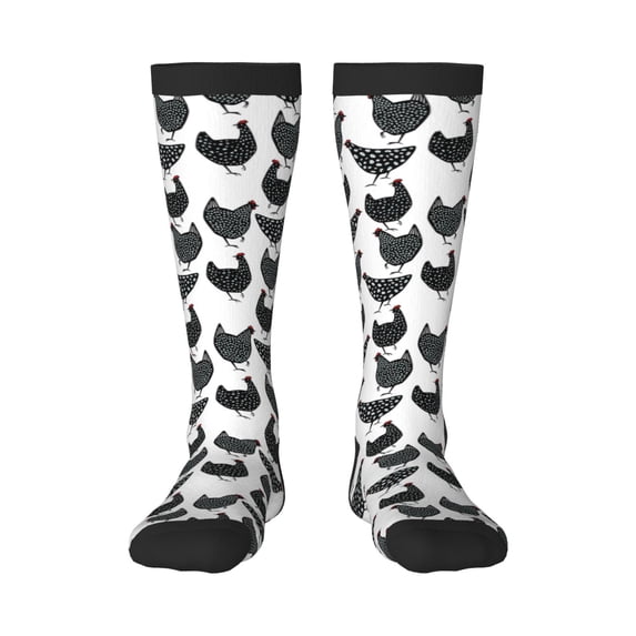 Balery Retro Rooster Printed Novelty Socks Men's Women's Crew Socks Sports Socks Knee High Socks Cotton Socks Quirky and Cool Socks