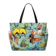thumbnail image 1 of Balery Retro Seamless Flying Butterflies Beach Travel Bag - Water-Resistant, Large Capacity Lightweight Tote with 7 Pockets for Women and Men - Perfect for Beach, Pool, Gym, and Travel, 1 of 7
