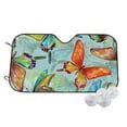 thumbnail image 1 of Balery Retro Seamless Flying Butterflies Windshield Sun Shade, Car Front Window Sunshade Cover ,Automotive Interior Portected Blocks Uv Rays For Car Pickup Truck Suv Accessories- Small, 1 of 7
