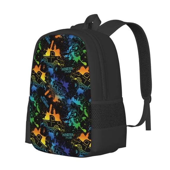 Balery Retro Truck Backpack for Men and Women - Durable 600D Oxford Cloth -Large Capacity, Water-Resistant School, Travel, and Hiking Bag