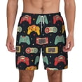 thumbnail image 1 of Balery Retro Video Game Mens Swim Trunks Swim Shorts for Men Quick Dry Inseam Beach Shorts with Compression Liner Pocket-Large, 1 of 9