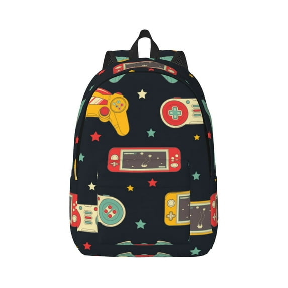 Balery Retro Video Game Vintage Canvas Backpack for Men and Women - Large Capacity, Durable Travel Laptop Bag for School, Work, Hiking, and Outdoor Activities