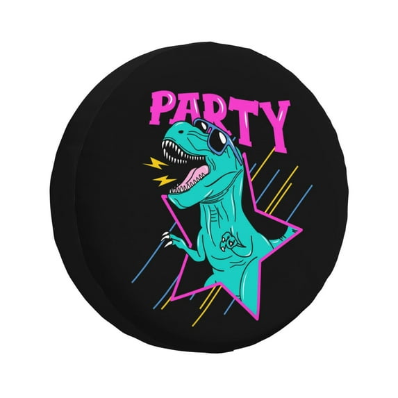 Balery Rex Dinosaur With Sunglassestire Cover Waterproof Dust-Proof, Universal Spare Wheel Tire Cover For Trailer, Rv, Suv Truck And Vehicle Camper Accessories-16 Inch