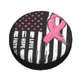 thumbnail image 1 of Balery Ribbon Breast Cancer Awareness Tire Covers - Tough Tire Wheel Protector for Truck, SUV, Trailer, Camper, RV -14 inch, 1 of 7