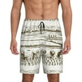 thumbnail image 1 of Balery Rice Harvest Men's Cotton Knit Pajama Shorts Waistband & Pockets,Short Pajama Pants-X-Large, 1 of 8