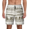thumbnail image 1 of Balery Rice Harvest Mens Swim Trunks Swim Shorts for Men Quick Dry Inseam Beach Shorts with Compression Liner Pocket-Large, 1 of 9