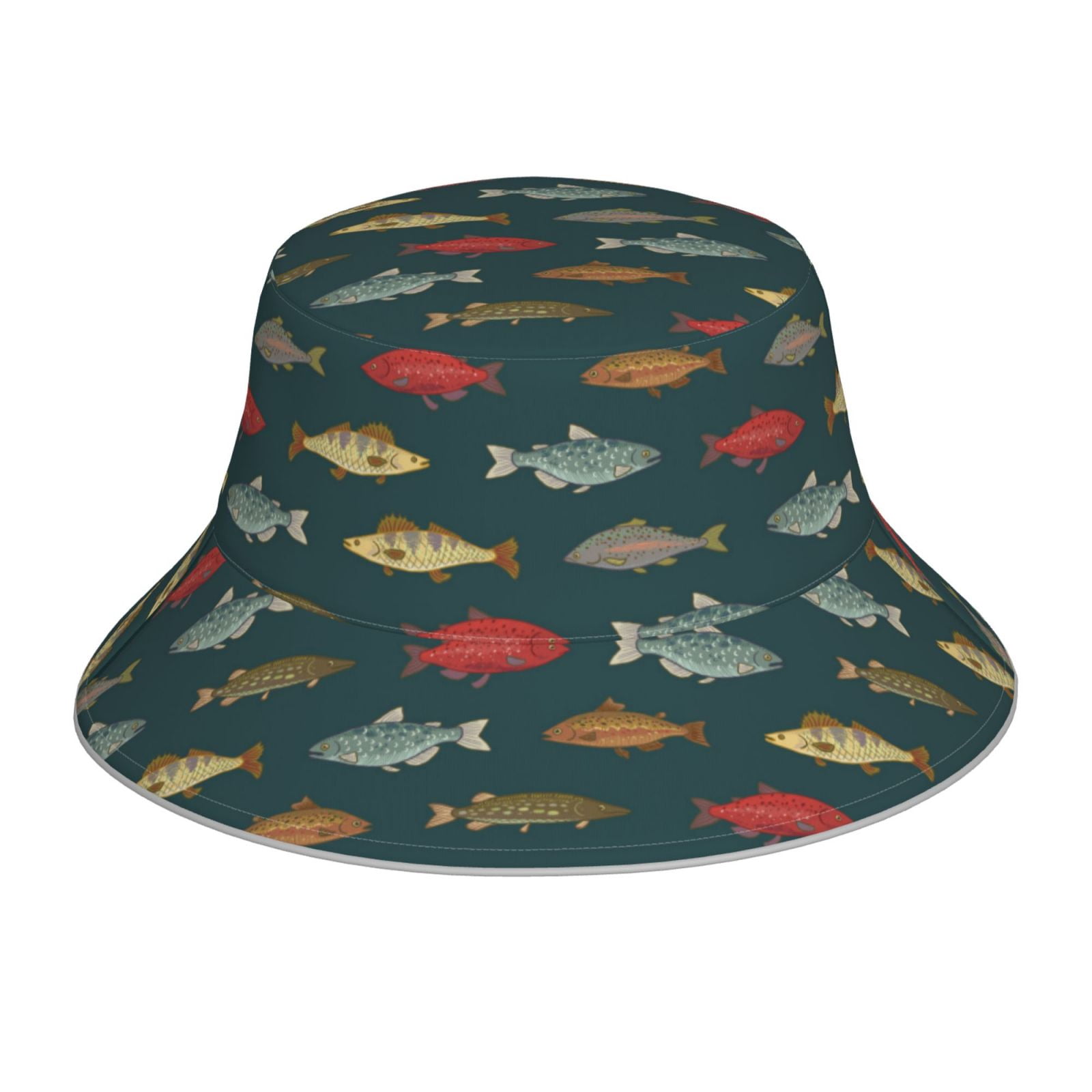 Balery River Freshwater Fish Sun Hats for Men Women Bucket Hat UPF 50 ...
