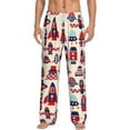 thumbnail image 1 of Balery Rocket Pattern print Men's Pajama Pants,Ultra Lightweight Pjs,Lounge Pant-Large, 1 of 9