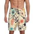 thumbnail image 1 of Balery Rockets Men's Cotton Knit Pajama Shorts Waistband & Pockets,Short Pajama Pants-3X-Large, 1 of 8