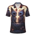 thumbnail image 1 of Balery Romantic Rose Animal Couple Printed Men’s Short Sleeve Polo Shirt, Midweight Men's Shirt,Golf Polo shirts -Small, 1 of 8