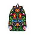 thumbnail image 1 of Balery Roosters and Flowers Vintage Canvas Backpack for Men and Women - Large Capacity, Durable Travel Laptop Bag for School, Work, Hiking, and Outdoor Activities, 1 of 7