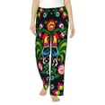 thumbnail image 1 of Balery Roosters and Flowers print Women's Pajama Pants,Ultra Lightweight Pjs,Lounge Pant-Large, 1 of 9