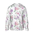 thumbnail image 1 of Balery Rose Flower B Men's Women's UPF 50+ Sun Protection Lightweight Hoodie Performance Long Sleeve Shirt for Fishing Running-Medium, 1 of 9