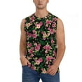 thumbnail image 1 of Balery Rose Flowers Men's Sleeveless Muscle Shirts Workout Tank Top, Moisture Wicking, Odor Protection-, 1 of 8