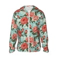thumbnail image 1 of Balery Rose Flowers Men's Women's UPF 50+ Sun Protection Lightweight Hoodie Performance Long Sleeve Shirt for Fishing Running-Small, 1 of 9