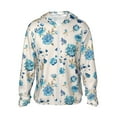 thumbnail image 1 of Balery Rose Flowers Men's Women's UPF 50+ Sun Protection Lightweight Hoodie Performance Long Sleeve Shirt for Fishing Running-XX-Large, 1 of 9