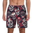 thumbnail image 1 of Balery Rose Flowers Mens Swim Trunks Swim Shorts for Men Quick Dry Inseam Beach Shorts with Compression Liner Pocket-Large, 1 of 9
