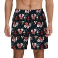 thumbnail image 1 of Balery Rose Flowers Mens Swim Trunks Swim Shorts for Men Quick Dry Inseam Beach Shorts with Compression Liner Pocket-Large, 1 of 9