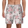 thumbnail image 1 of Balery Rose Flowers Mens Swim Trunks Swim Shorts for Men Quick Dry Inseam Beach Shorts with Compression Liner Pocket-Large, 1 of 9