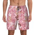 thumbnail image 1 of Balery Rose Flowers Mens Swim Trunks Swim Shorts for Men Quick Dry Inseam Beach Shorts with Compression Liner Pocket-, 1 of 9