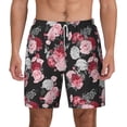 thumbnail image 1 of Balery Rose Flowers Mens Swim Trunks Swim Shorts for Men Quick Dry Inseam Beach Shorts with Compression Liner Pocket-X-Large, 1 of 9