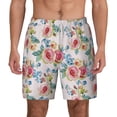 thumbnail image 1 of Balery Rose Flowers Mens Swim Trunks Swim Shorts for Men Quick Dry Inseam Beach Shorts with Compression Liner Pocket-X-Large, 1 of 9