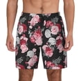 thumbnail image 1 of Balery Rose Flowers Mens Swim Trunks Swim Shorts for Men Quick Dry Inseam Beach Shorts with Compression Liner Pocket-XX-Large, 1 of 9