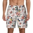thumbnail image 1 of Balery Rose Flowers Mens Swim Trunks Swim Shorts for Men Quick Dry Inseam Beach Shorts with Compression Liner Pocket-, 1 of 9