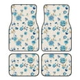 thumbnail image 1 of Balery Rose Flowers Pattern 4-Piece Floor Mats, Heavy-Duty Rubber Liners, Anti-Slip Design, All-Season Automotive Protection, Vehicles, Cars, Trucks, and SUVs, 1 of 5