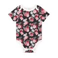 thumbnail image 1 of Balery Rose Flowers Pattern Baby Climbing Clothes Infant Bodysuit Cute Infant Bodysuit Baby Romper-9M, 1 of 7