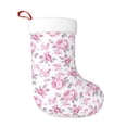 thumbnail image 1 of Balery Rose Flowers Pattern Christmas Stockings with Initials, 18" Large Knit Christmas Stocking,Xmas Stocking for Kids, Holiday and Family Stocking, 1 of 7