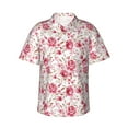 thumbnail image 1 of Balery Rose Flowers Print Men's Hawaiian Shirts Short Sleeve Beach Shirt Relaxed Fit Vacation Button Down Shirts-Medium, 1 of 9