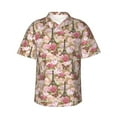 thumbnail image 1 of Balery Rose Flowers Print Men's Hawaiian Shirts Short Sleeve Beach Shirt Relaxed Fit Vacation Button Down Shirts-, 1 of 9