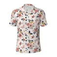 thumbnail image 1 of Balery Rose Flowers Printed Men’s Short Sleeve Polo Shirt, Midweight Men's Shirt,Golf Polo shirts -, 1 of 9