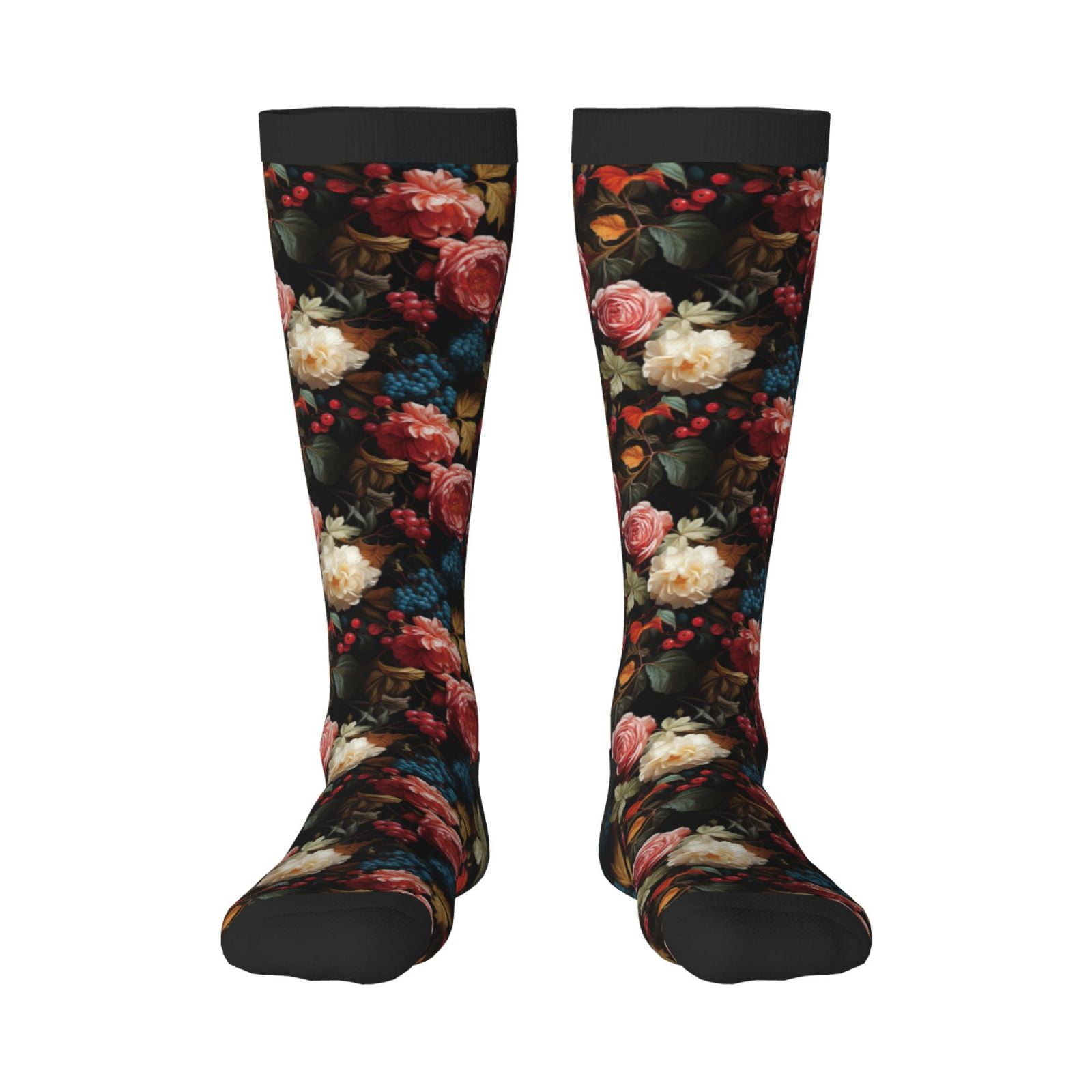 Balery Rose Flowers Printed Novelty Socks Men