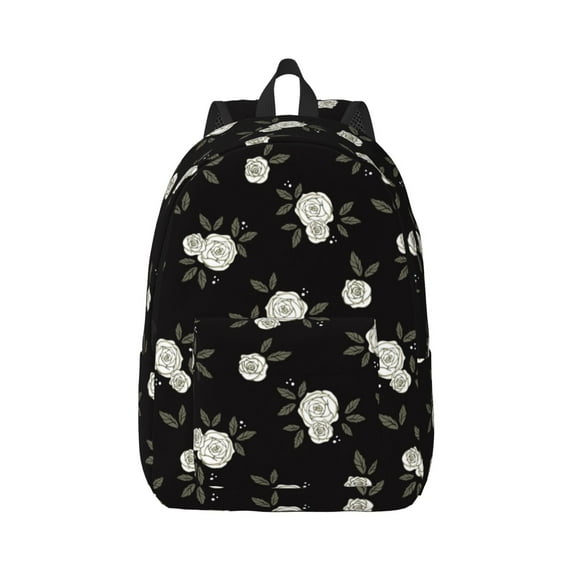 Balery Rose Flowers Vintage Canvas Backpack for Men and Women - Large Capacity, Durable Travel Laptop Bag for School, Work, Hiking, and Outdoor Activities