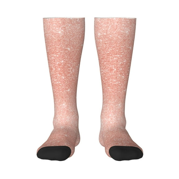 Balery Rose Gold Glitter Fun Novelty Socks Men'S Women'S Crew Socks Funny Crazy Novelty Socks Quirky And Cool Socks