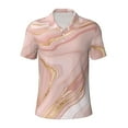 thumbnail image 1 of Balery Rose Gold Glitter Splatter Printed Men’s Short Sleeve Polo Shirt, Midweight Men's Shirt,Golf Polo shirts -4X-Large, 1 of 9
