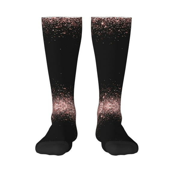 Balery Rose Gold Glitter1 Fun Novelty Socks Men'S Women'S Crew Socks Funny Crazy Novelty Socks Quirky And Cool Socks