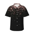 thumbnail image 1 of Balery Rose Gold Glitter1 Print Men's Hawaiian Shirts Short Sleeve Beach Shirt Relaxed Fit Vacation Button Down Shirts-XX-Large, 1 of 9