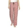 thumbnail image 1 of Balery Rose Gold Pink Glitter print Women's Pajama Pants,Ultra Lightweight Pjs,Lounge Pant-Large, 1 of 9