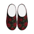 thumbnail image 1 of Balery Rose Pattern Women's Fuzzy Memory Foam Slippers Fluffy Winter House Shoes Indoor and Outdoor-39/40, 1 of 7