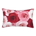 thumbnail image 1 of Balery Rose Pillow Covers,Bed Pilowcases,Reversible Plush Throw Pillow Covers End Pillow Encasement,Pillow Case - 16"X24", 1 of 9
