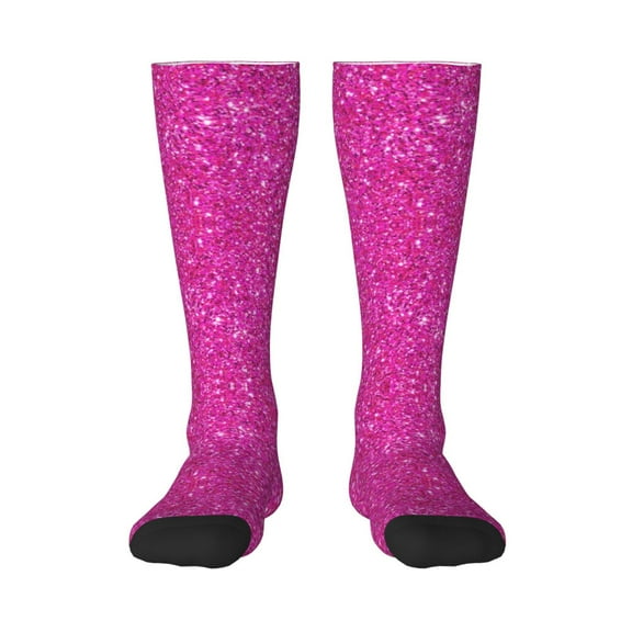 Balery Rose Red Glitter Fun Novelty Socks Men'S Women'S Crew Socks Funny Crazy Novelty Socks Quirky And Cool Socks